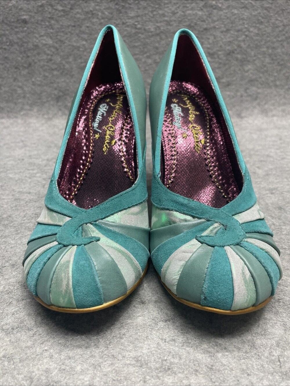 RARE Irregular Choice Mutiny Shoes Heels Women's US Sz 6.5 Bolshy Green NEW